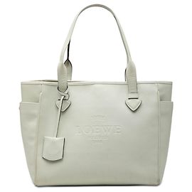 Sac cabas Heritage en cuir blanc LOEWE