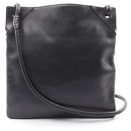 Bolsa de ombro em couro preto Bottega Veneta