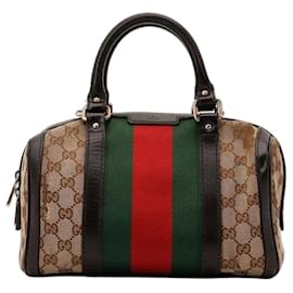 Borsa Boston Gucci GG Supreme con Banda Web