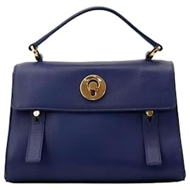 Saint Laurent Sac de Jour Nano Top Handle - Pelle Granulata Blu