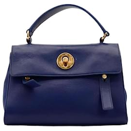 Saint Laurent Borsa Muse Two in Pelle Blu