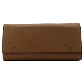 Celine Bi-Fold Wallet Taupe Grained Calfskin - Céline