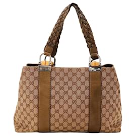Gucci Borsa Bamboo in tela Monogram