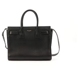 Saint Laurent Sac De Jour Nano Borsa Tote in pelle nera
