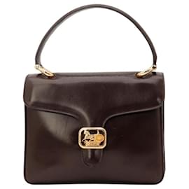 Celine Triomphe Borsa a tracolla in pelle marrone scuro - Céline
