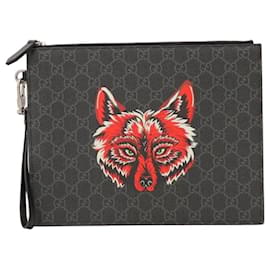 Gucci Pochette Monogramma Stampa Lupo