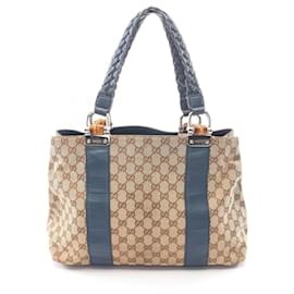 Borsa Tote Gucci Bamboo GG Canvas