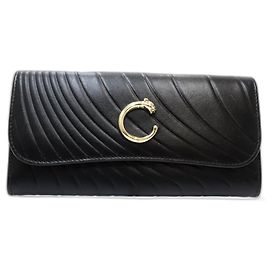 Cartier Long Wallet - Schwarzes Leder