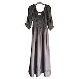 Claudie Pierlot Abito Lungo Nero in Seta