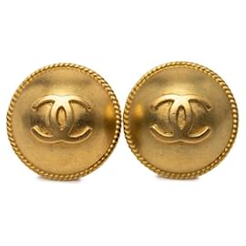 Orecchini tondi vintage Chanel Coco Mark