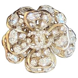Anillo Chanel Camelia CC Cristales