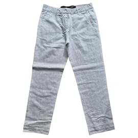 Barbara Bui Pantalones rectos de lino beige
