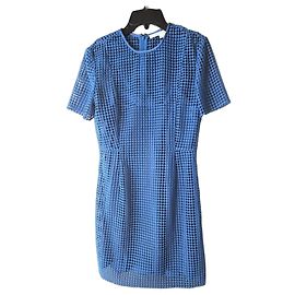 Vestido corto de encaje azul Diane Von Furstenberg