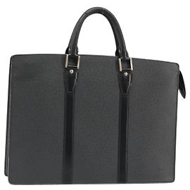 LOUIS VUITTON Taiga Porte Documents Rozan Bag Ardoise M30052 LV Auth ka4757
