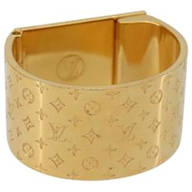 LOUIS VUITTON Anello per Sciarpa Monogram Nanogram Tonalità Oro M00226 Auth 186230A
