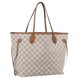 LOUIS VUITTON Damier Azur Neverfull MM Tote Bag N41605 LV Auth ka4805