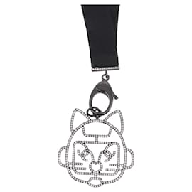 Collana CHANEL Cat Robot in metallo Nero CC Auth 185784M