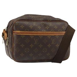 LOUIS VUITTON Monogram Reporter PM Schultertasche M45254 LV Auth hk3853