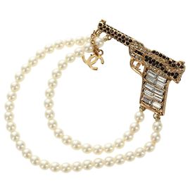 Spilla CHANEL metallo Gold Tone CC Auth 185416SM