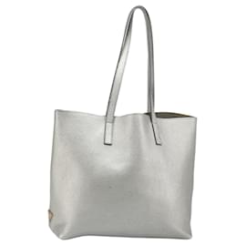 Borsa Tote PRADA in pelle argento Auth ka4827 - Prada