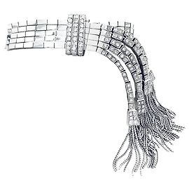 Autre Marque Bracciale antico in platino e diamanti.