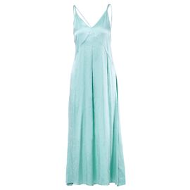 Autre Marque Vestido longo slip de cetim verde menta Forte Forte