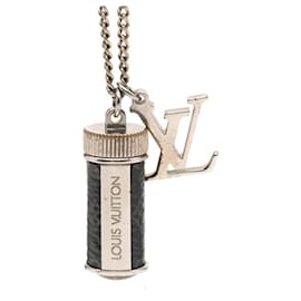 Louis Vuitton Monogram Eclipse Collier Charms Chain Pendant Necklace