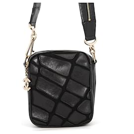 Borsa a tracolla Chanel in pelle nera