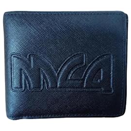 Alexander Mcqueen Cartera Bifold MCQ de Cuero Negro