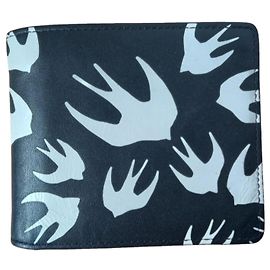 Alexander McQueen Cartera Bi-Fold Estampado Swallow