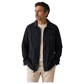 Cappotto Burberry in cotone nero da uomo
