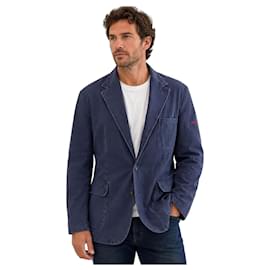 Polo Ralph Lauren Marineblauer Baumwollblazer mit Stickerei