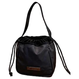 Blumarine Mini Borsa a Secchiello in Nylon Nero