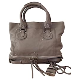 Chloé Paddington Borsa in pelle grigia