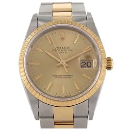 Rolex Oyster Perpetual Date Edelstahl Gelbgold Automatik