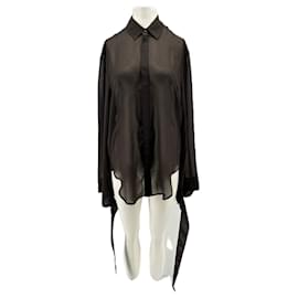 Autre Marque Camicia marrone trasparente