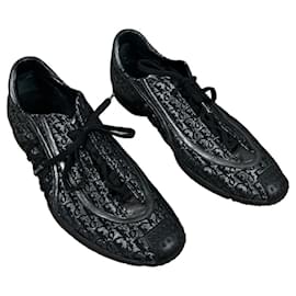 Dior Monogram Low-Top-Sneaker - Schwarzer Canvas & Leder