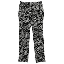 Pantalones Moschino Jeans estampado floral blanco y negro