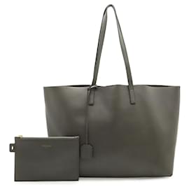 Sac à bandoulière en cuir gris Yves Saint Laurent