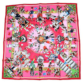 Hermès Carré Kachina von Kermit Oliver 90cm Seidenschal - Native Pink