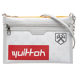 Louis Vuitton Gray Monogram Antartica Double Flat Messenger