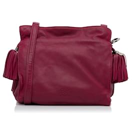 Borsa a tracolla LOEWE Pink Small Leather Flamenco