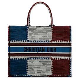 Dior Blue Large French Flag Book Tote