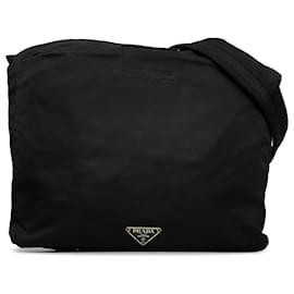 Borsa Messenger Prada Black Tessuto