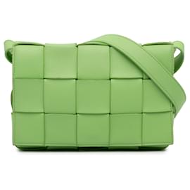 Bottega Veneta Green Nappa Intrecciato Cassette Crossbody