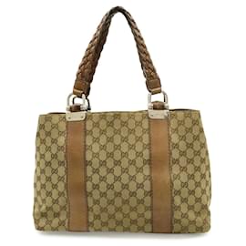 Borsa Tote GUCCI GG Canvas Bamboo