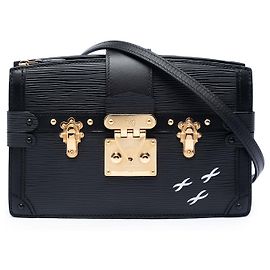 Pochette Louis Vuitton en cuir Epi noir