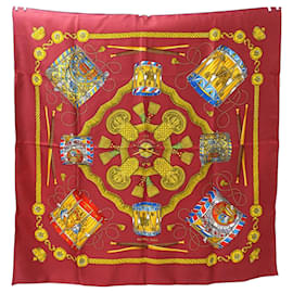 Sciarpa in seta rossa Hermes - Hermès