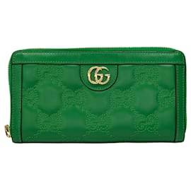 Gucci Langer Ledergeldbörse in Grün