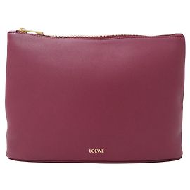 Borsa a mano in pelle bordeaux Loewe